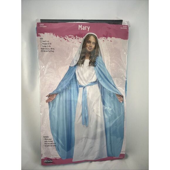 Amscan Mother Mary Childs Small 4 - 6 Costume - New in Package - Picture 1 of 3
